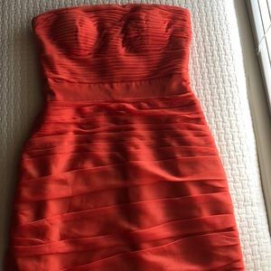 Orange bridesmaids dress